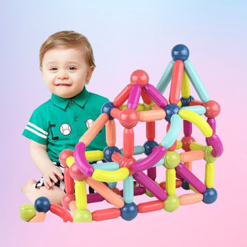 25 - Pcs Magnetic Building Set – Rods & Balls Toy for Kids - Toynest Store