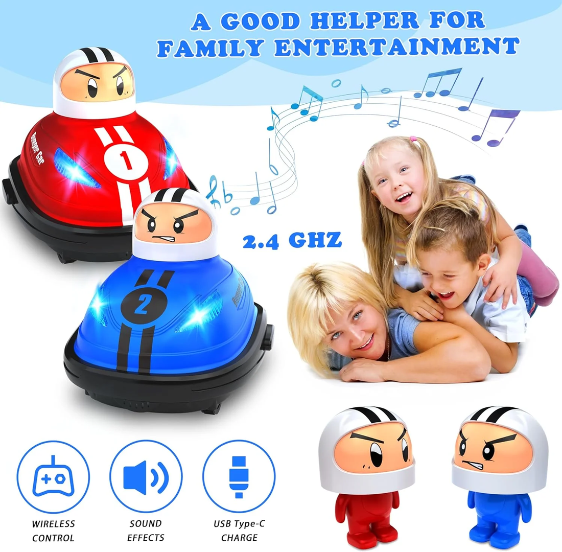2-Player RC Battle Bumper Cars for Kids