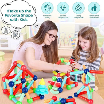 25-Pcs Magnetic Building Set – Rods & Balls Toy for Kids