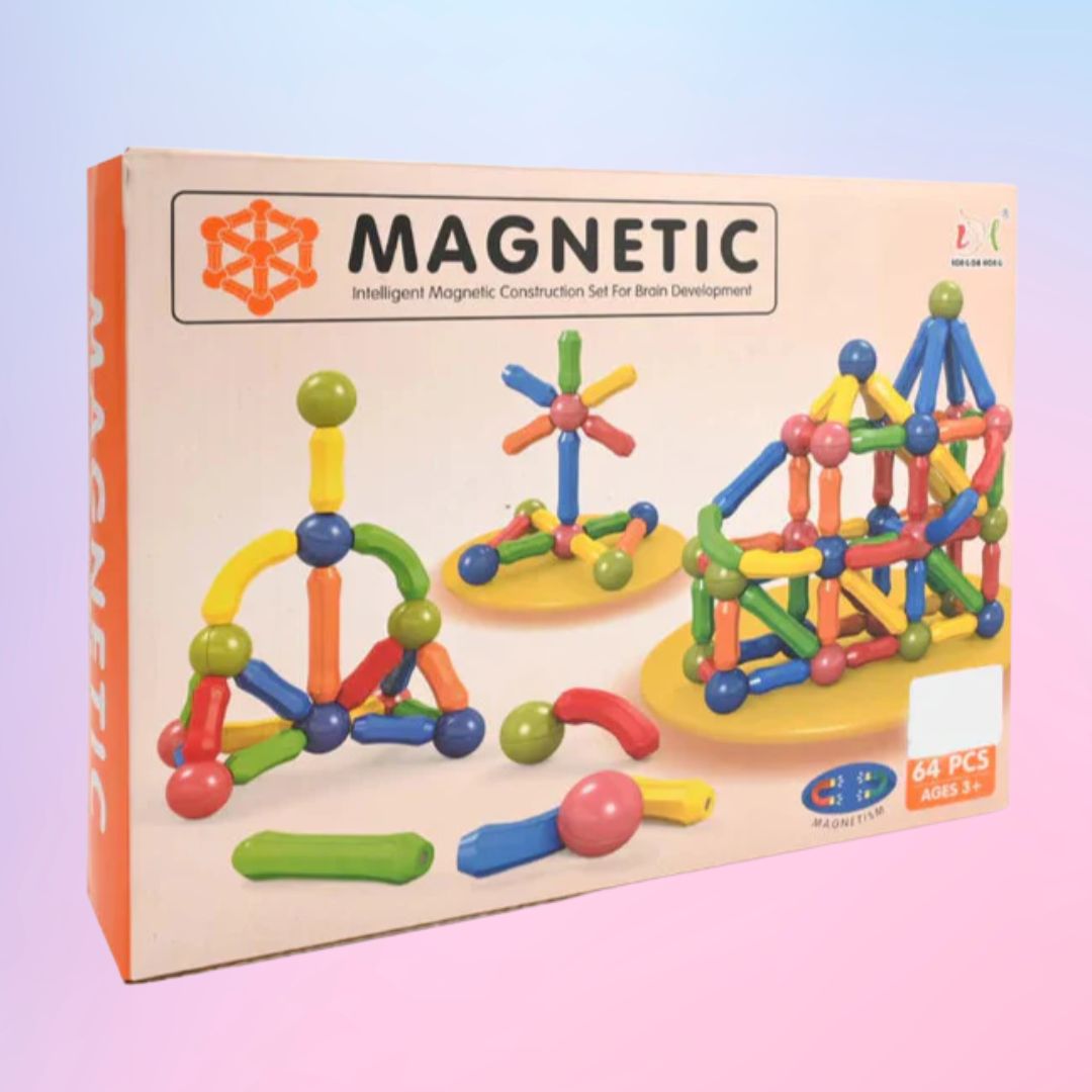 25 - Pcs Magnetic Building Set – Rods & Balls Toy for Kids - Toynest Store