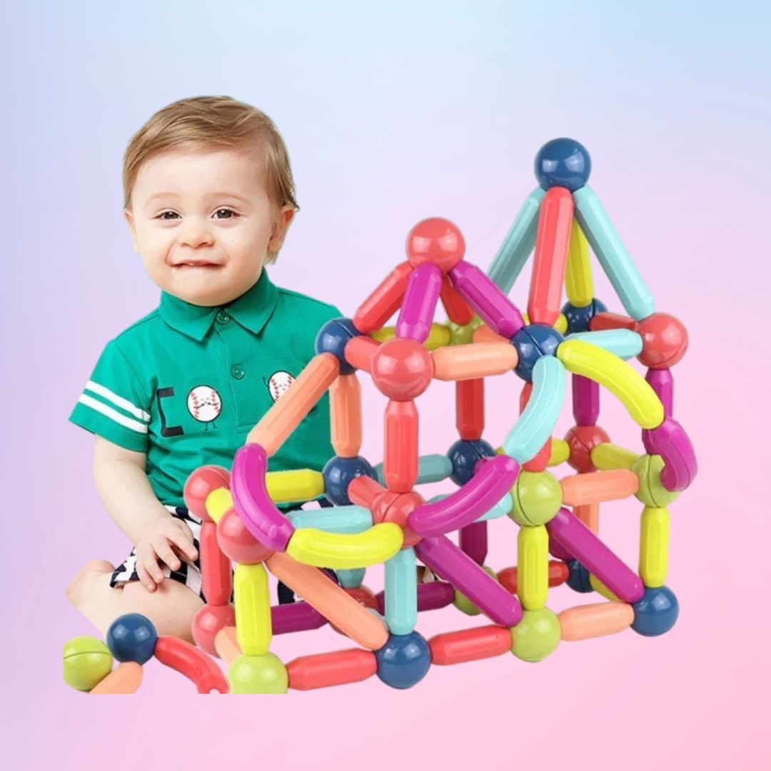 25 - Pcs Magnetic Building Set – Rods & Balls Toy for Kids - Toynest Store