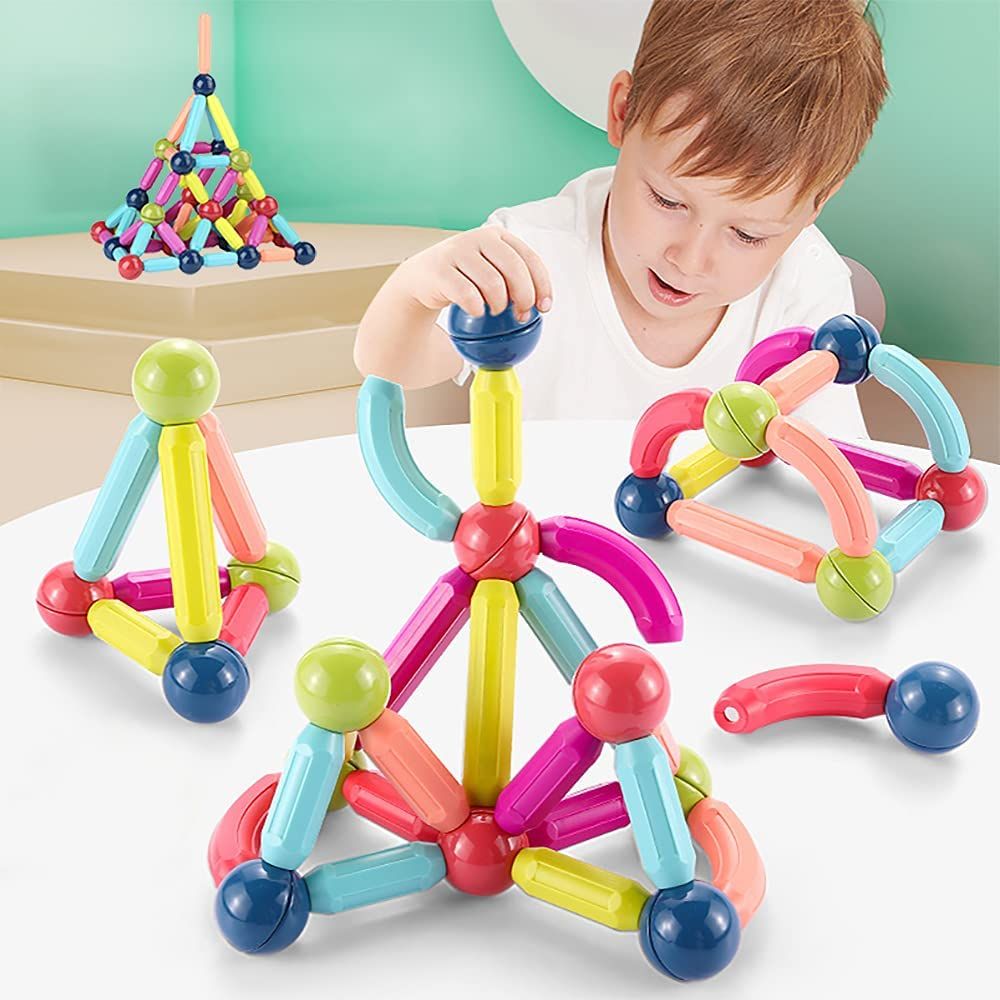 25 - Pcs Magnetic Building Set – Rods & Balls Toy for Kids - Toynest Store