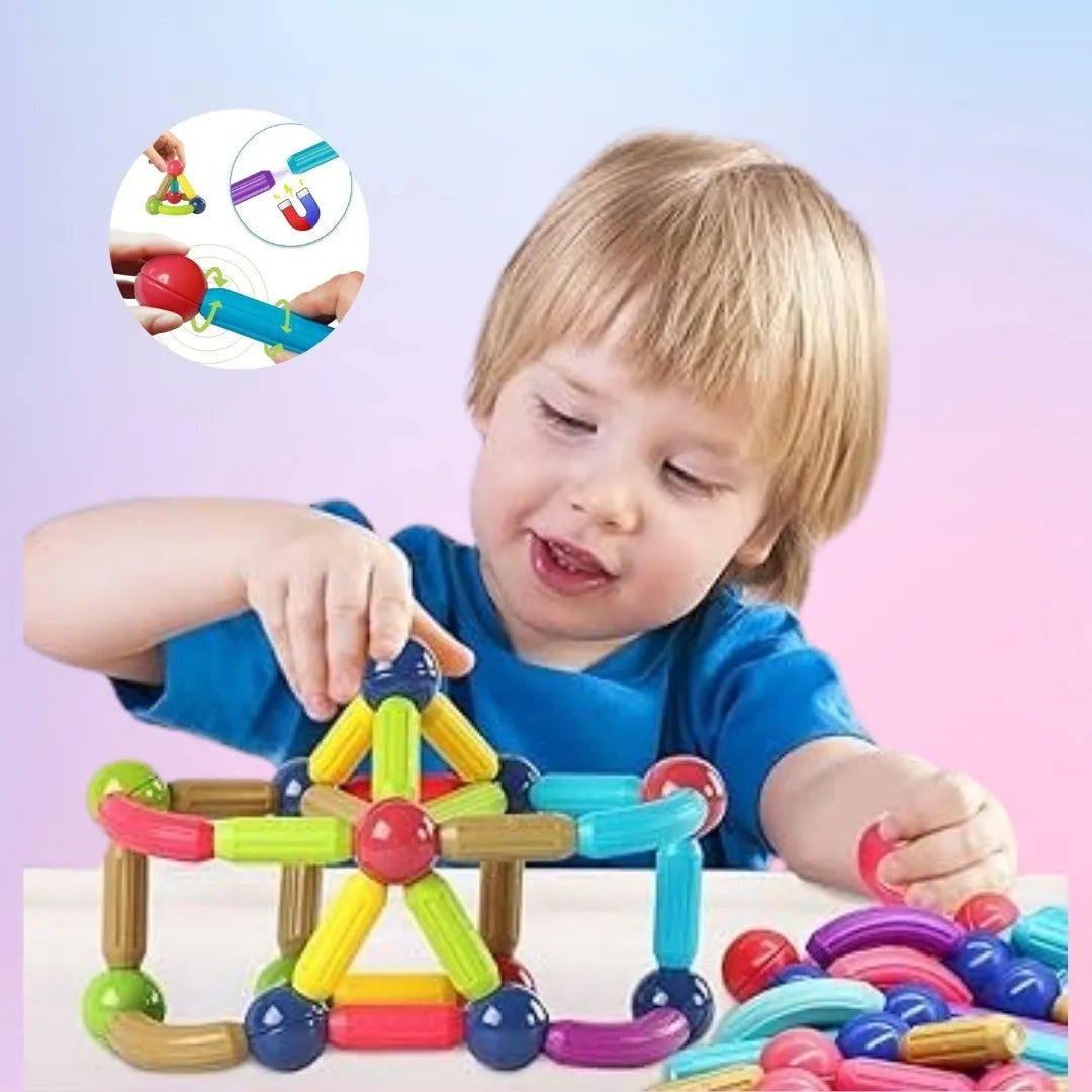 25-Pcs Magnetic Building Set – Rods & Balls Toy for Kids