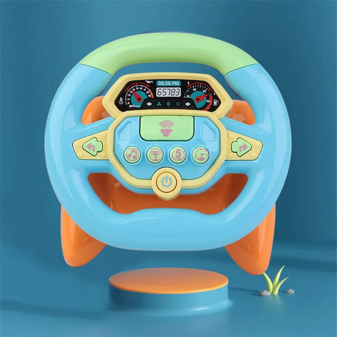 Kids Driving Simulator Toy – Realistic Car Steering Wheel with Lights & Sounds