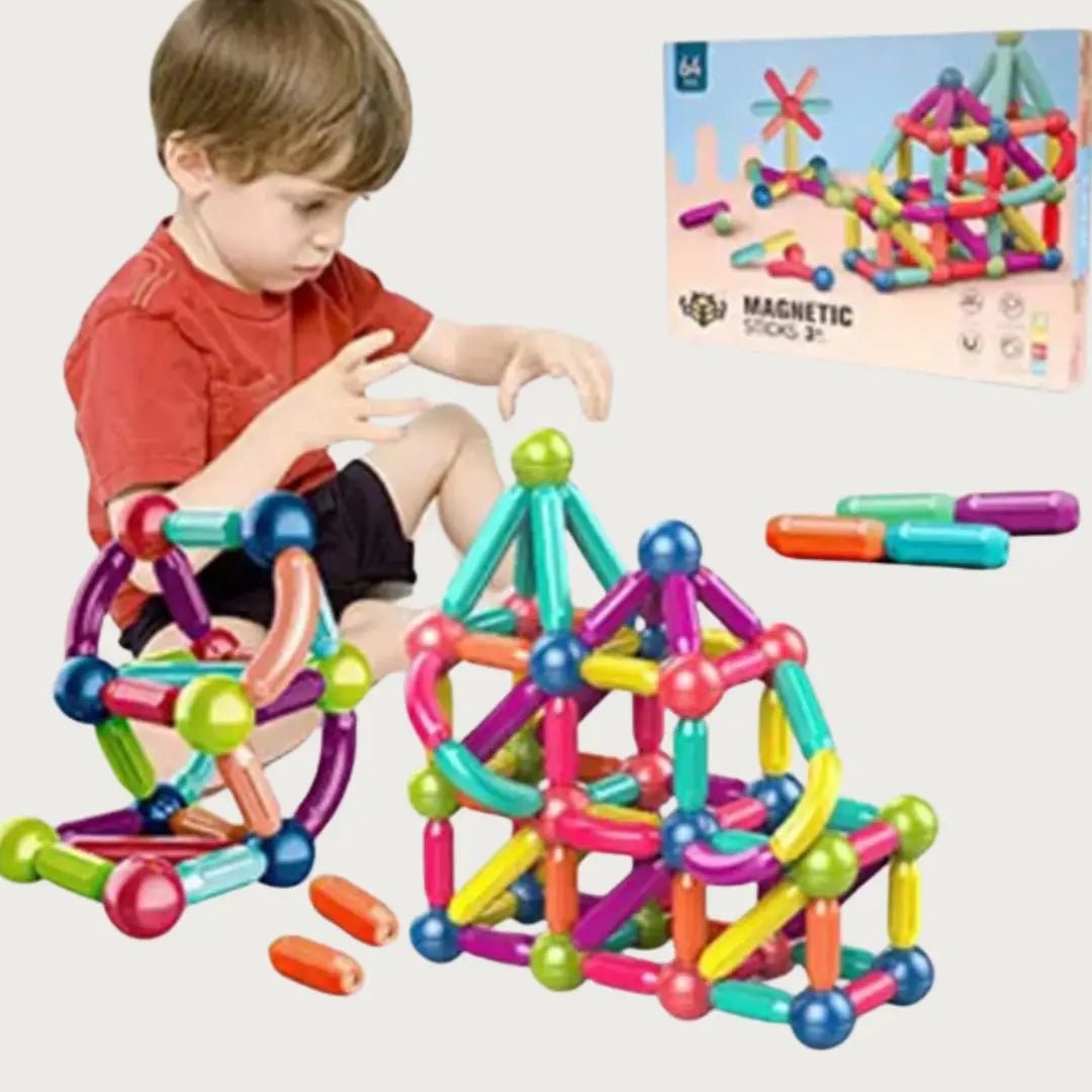 25 - Pcs Magnetic Building Set – Rods & Balls Toy for Kids - Toynest Store