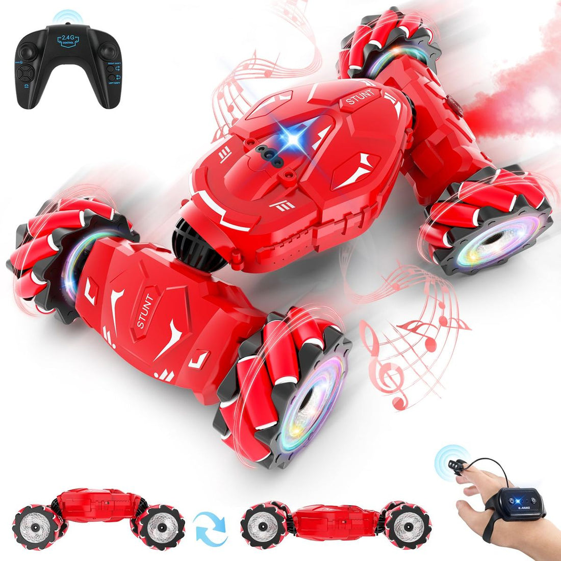 Gesture Sensor Stunt Car for Kids – 4WD RC Drift Car with Lights & Hand Control My Store