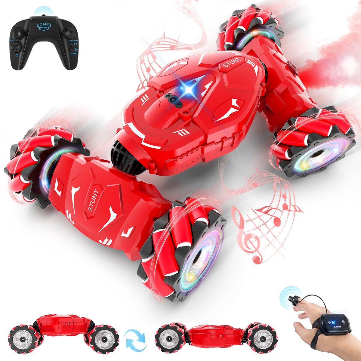 Gesture Sensor Stunt Car for Kids – 4WD RC Drift Car with Lights & Hand Control My Store