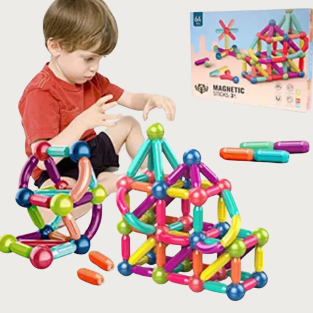 42-Pcs Magnetic Building Set – Rods & Balls Toy for Kids