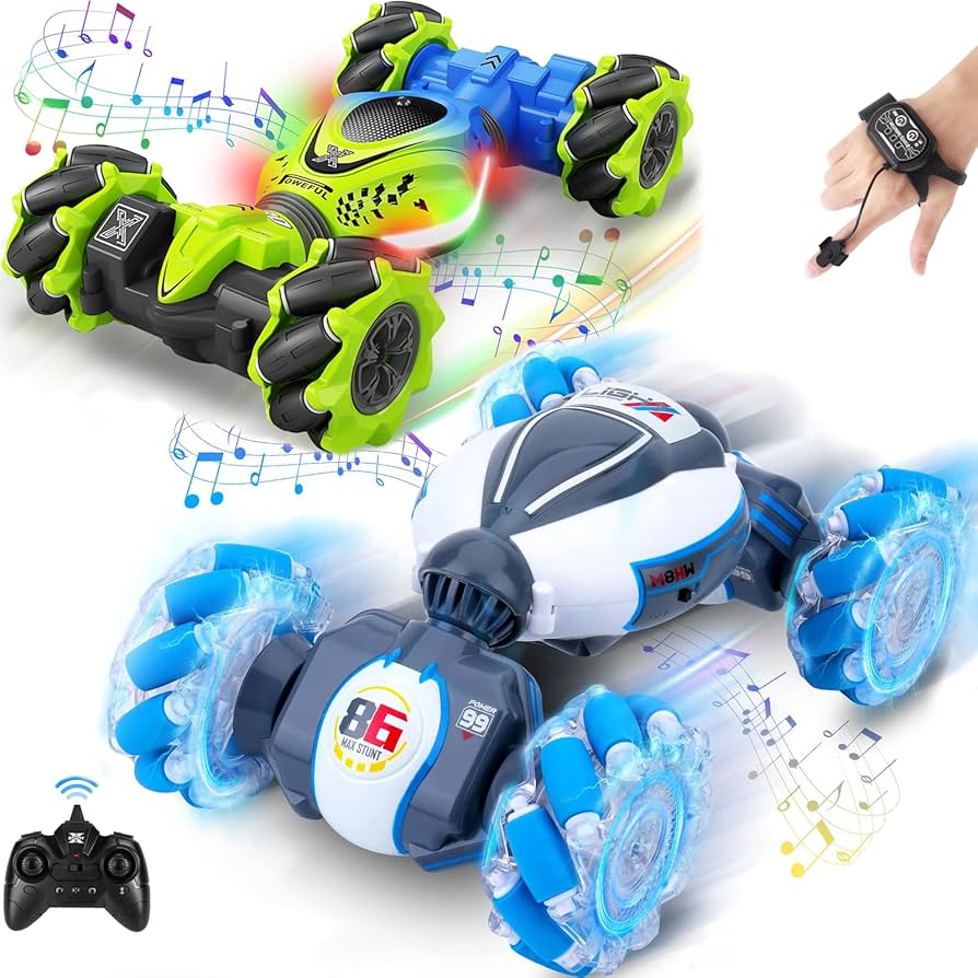 Gesture Sensor Stunt Car for Kids – 4WD RC Drift Car with Lights & Hand Control My Store