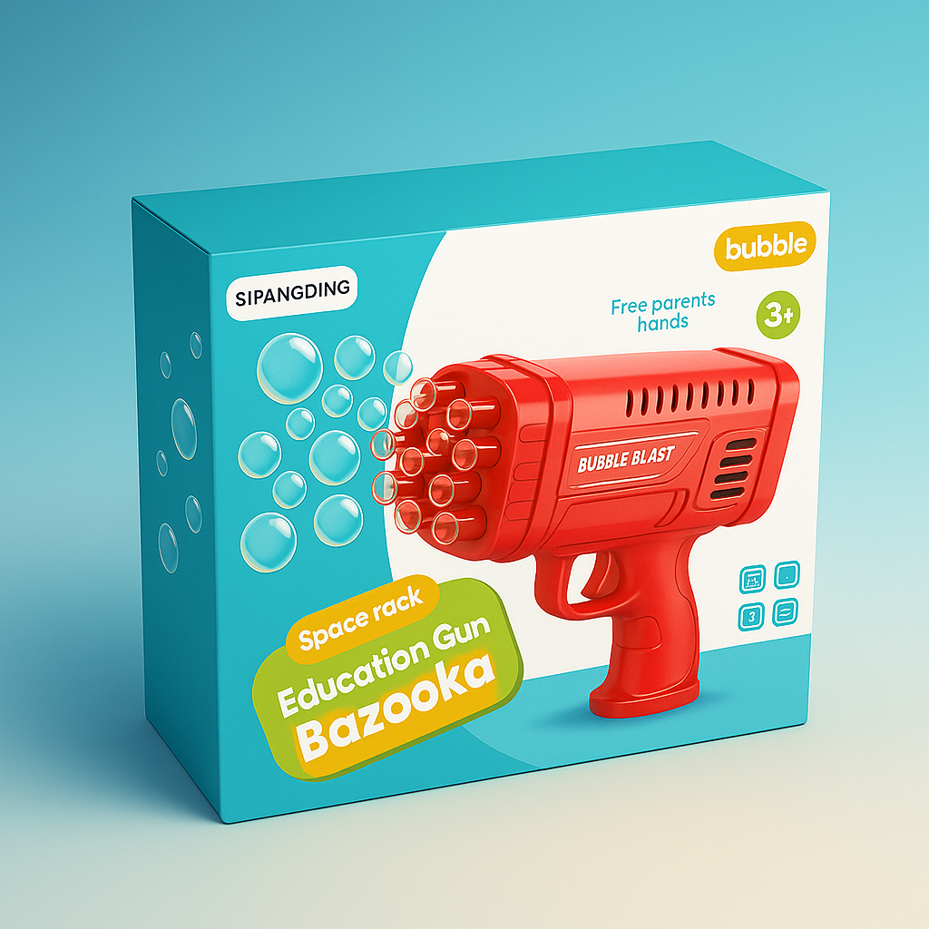 36-Hole Bubble Gun Bazooka for Kids – Colorful Automatic Bubble Blaster Toy My Store