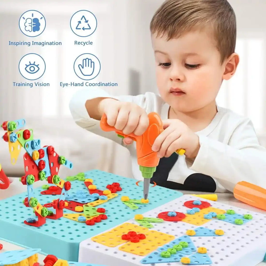 Creative Puzzle Box for Kids – STEM Educational DIY Drill & Screw Building Toy