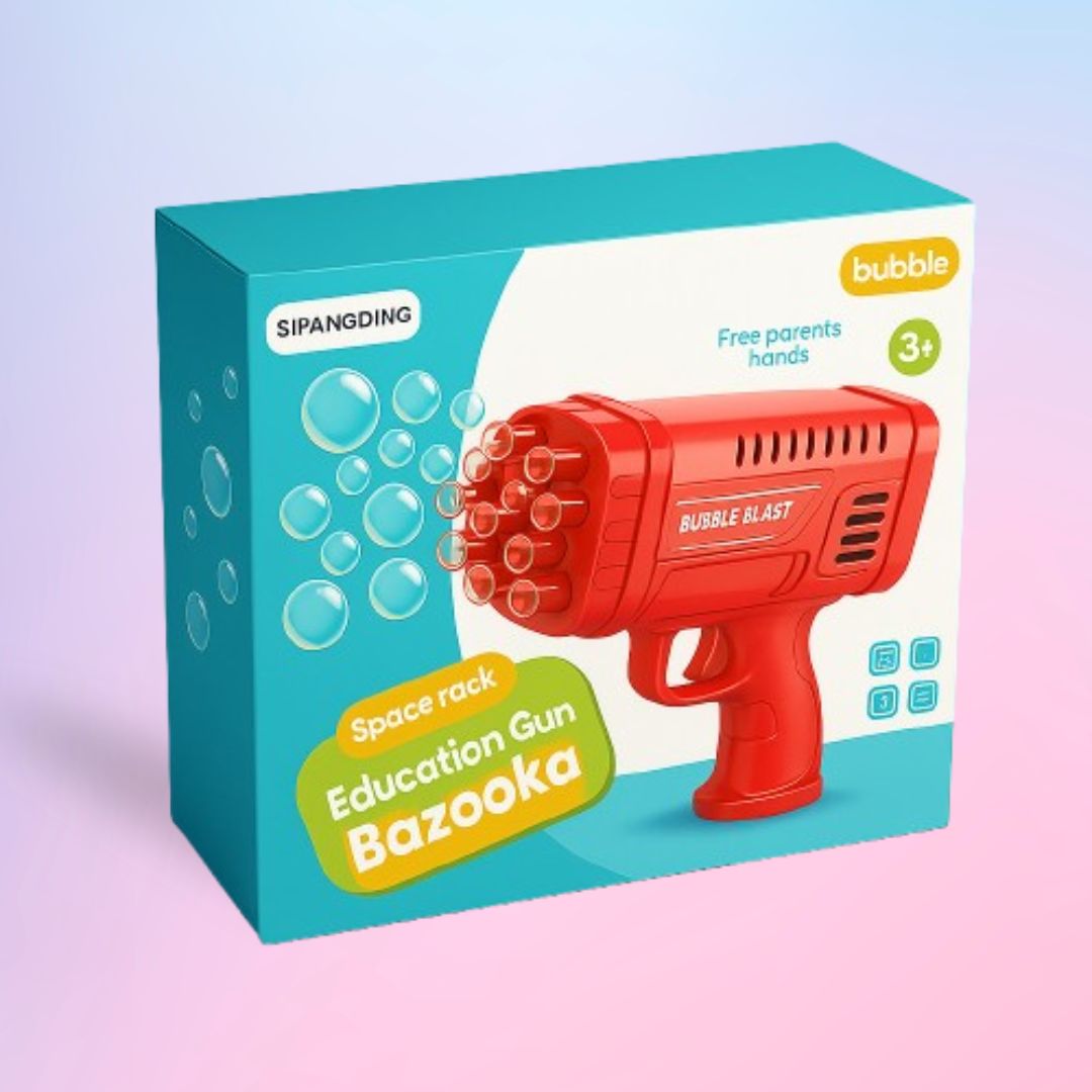 36-Hole Bubble Gun Bazooka for Kids – Colorful Automatic Bubble Blaster Toy My Store