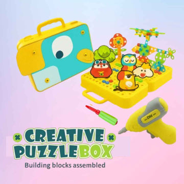 Creative Puzzle Box for Kids – STEM Educational DIY Drill & Screw Building Toy