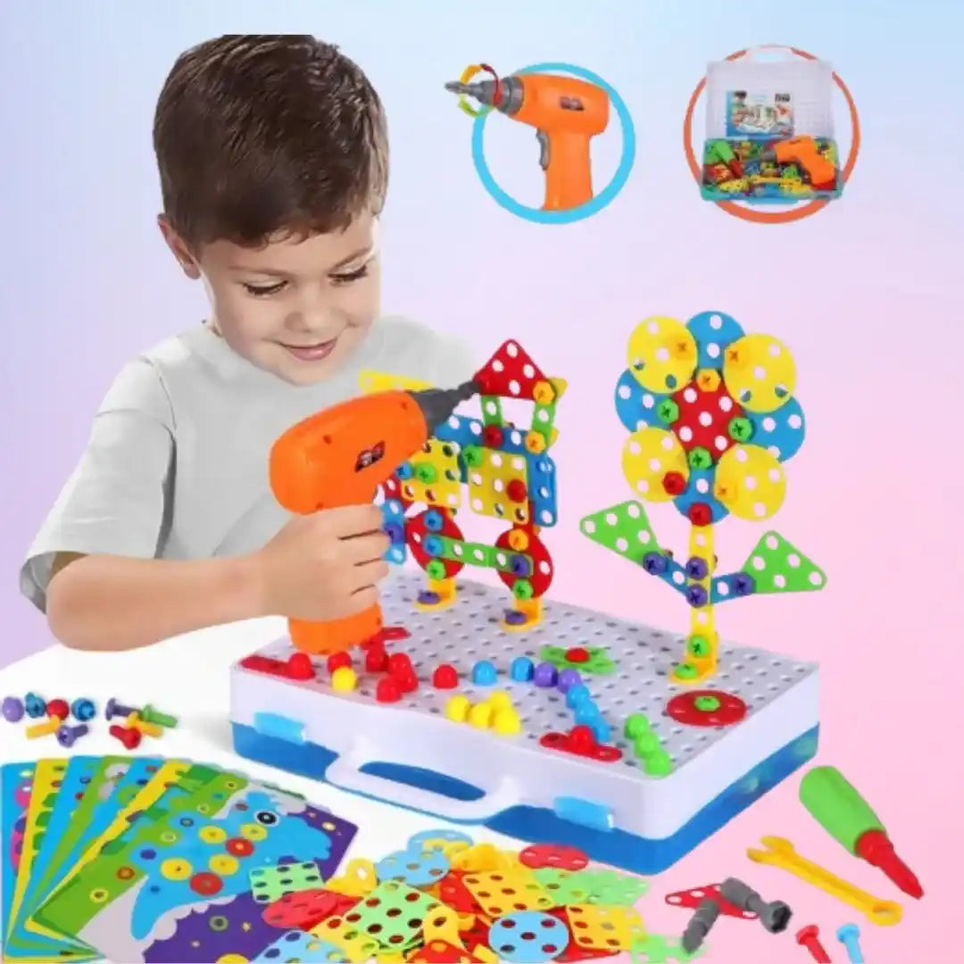 Creative Puzzle Box for Kids – STEM Educational DIY Drill & Screw Building Toy