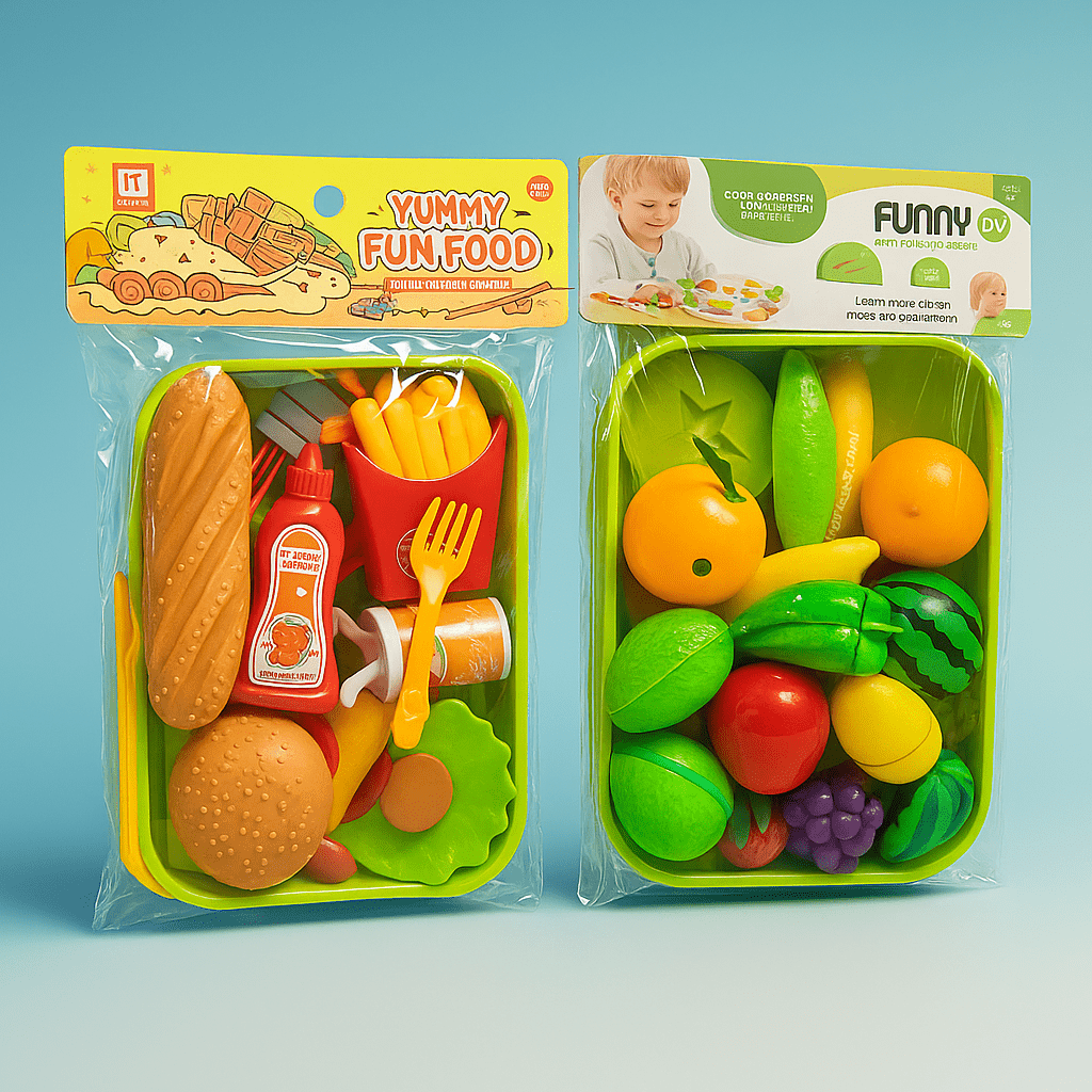 Fast Food Kitchen Play Set – Veggie Cutting Toy for Kids - Toynest Store
