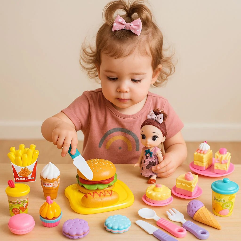 Fast Food Kitchen Play Set – Veggie Cutting Toy for Kids - Toynest Store