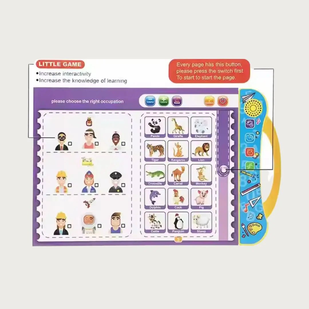 Interactive E - Book for Kids – Early Education & Brain - Boosting Toy - Toynest Store