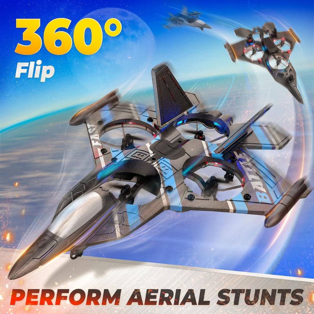 RC Fighter Jet for Kids – Remote Control Aircraft with 360° Flips & Lights - Toynest Store