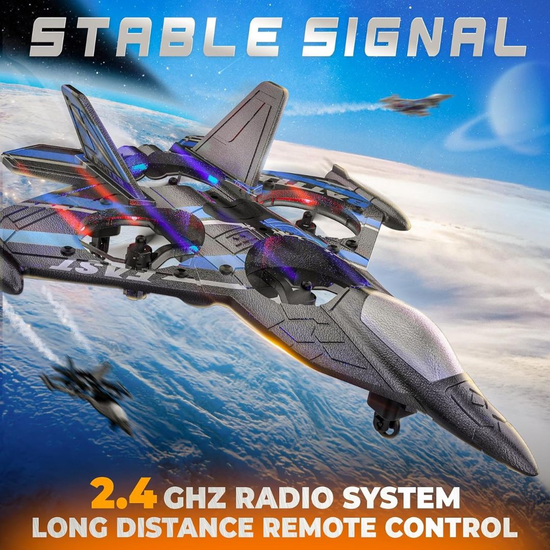 RC Fighter Jet for Kids – Remote Control Aircraft with 360° Flips & Lights - Toynest Store